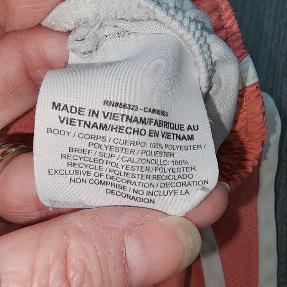 Women's Nike Dri-Fit Modern Tempo Running Shorts Peach Pink Medium Lined Athleti - Picture 8 of 9